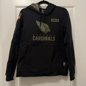Arizona Cardinals women’s black salute to service sweatshirt hoodie SMALL